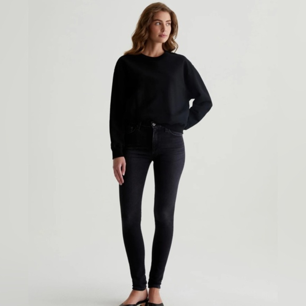 AG Adriano Goldschmied Women's Black Farrah Skinny Stretch Jeans EUC 31R #2228